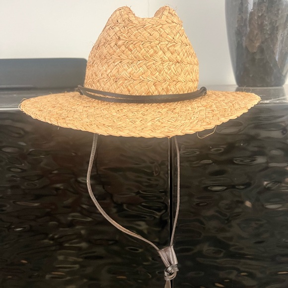 Biltmore for Madewell raffia lifeguard hat / leather cord / size s/m - Picture 1 of 4